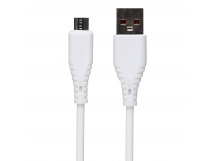Кабель USB - micro USB SKYDOLPHIN S20V (повр. уп.) 100см 2,4A  (white) (228348)