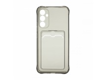 Чехол с кармашком для Samsung Galaxy A34 прозрачный (002) черный