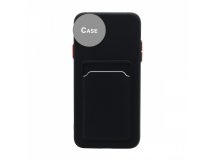 Чехол-накладка с кармашком и цветными кнопками для Tecno Camon 19/19 Pro (006) черный