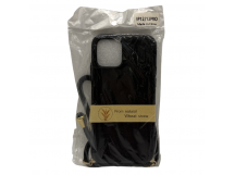 Чехол iPhone 12/12 Pro BIO + шнурок (черный)