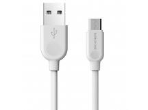 Кабель USB - micro USB Borofone BX14 (повр. уп) 300см 2,4A  (white) (223665)