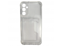 Чехол силиконовый Samsung A24 с визитницей прозрачный (001)