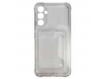 Чехол силиконовый Samsung A34 с визитницей прозрачный (001)