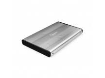 Внешний корпусUSB 2.0 для 2.5" HDD/SSD Gembird EE-U2S-5-S, порт USB, SATA III, металл, серебристый