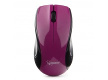 Мышь компьютерная беспроводная Gembird MUSW-320-P, 3кн., резиновое колесо, 1000DPI, фиолетовый