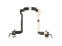 Шлейф iPhone X на системный разъем + микрофон Серый