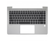 Топ-панель для HP EliteBook 640 G9 серебряная (для моделей со сканером отпечатка)