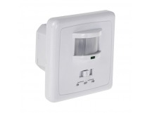 Датчик движения встраиваемый ДДВ 01, 160°, 300-1200 Вт, 3-2000 Лк, 9 м,10-420 сек. Rexant