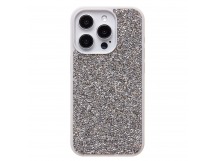 Чехол-накладка - PC071 POSH SHINE для "Apple iPhone 15 Pro" россыпь кристаллов (silver) (226896)