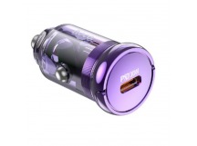 Адаптер Автомобильный Hoco Z53 Sight PD30W (transparent purple) (225394)