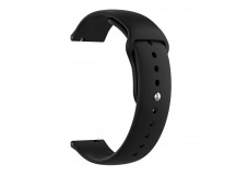 Ремешок - WB34 20 мм универсальный силикон на кнопке (black) (227517)