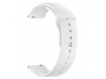 Ремешок - WB34 20 мм универсальный силикон на кнопке (white) (227518)