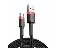 Кабель USB Baseus cafule microUSB 2.4 А (1м) (черно-красный) (CAMKLF-B91)