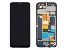 Дисплей для Realme C30 (RMX3581) в рамке + тачскрин (черный) 100%