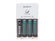 Зарядное устройство Sony BCG-34HH4EN +4 HR6 2500 mAh (повр. уп.) (white) (223182)