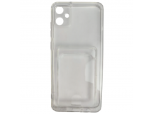 Чехол силиконовый Samsung A05 с визитницей прозрачный