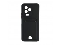 Чехол с кармашком и цветными кнопками для Infinix Note 12 Pro 4G/Note 12 2023 (006) черный