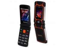 Мобильный телефон MAXVI E10 Orange раскладушка (2,8"/1,3МП/2000mAh)