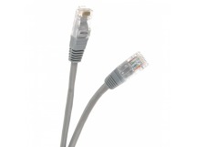 Патч-корд литой TELECOM UTP Кат. 5е, серый, 0.5 м