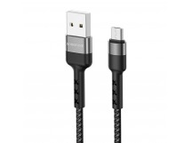 Кабель USB - micro USB Borofone BX34 Advantage (повр. уп) 100см 2,4A  (black) (228539)
