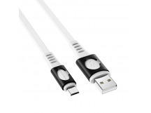 Кабель USB - micro USB Borofone BX35 Carib (повр. уп) 100см 2,4A  (white) (228540)
