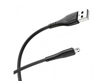 Кабель USB - micro USB Borofone BX37 Wieldy (повр. уп) 100см 2,4A  (black) (228544)