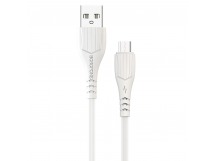 Кабель USB - micro USB Borofone BX37 Wieldy (повр. уп) 100см 2,4A  (white) (228541)