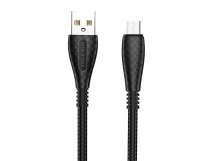 Кабель USB - micro USB Borofone BX38 Cool (повр. уп) 100см 2,4A  (black) (228543)