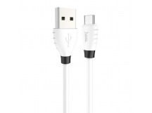 Кабель USB - micro USB Hoco X27 Excellent (повр. уп) 120см 2,4A  (white) (228565)