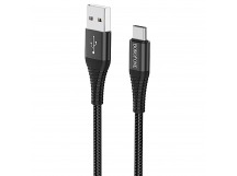 Кабель USB - Type-C Borofone BX29 Endurant (повр. уп.) 100см 3A  (black) (228532)