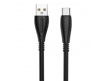 Кабель USB - Type-C Borofone BX38 Cool (повр. уп) 100см 3A  (black) (228550)