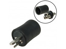 Штекер колоночный (точка-тире) на кабель под винт, без хвоста, пластмасса