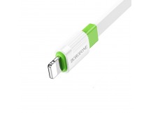 Кабель USB - Apple lightning Borofone BX89 100см 2,4A (white/green) (217507)