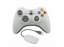 Геймпад для Xbox 360 (беспроводной, с ресивером) Белый