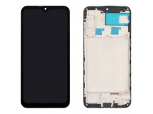 Дисплей для Samsung A245F Galaxy A24 4G в рамке + тачскрин (черный) (small OLED)