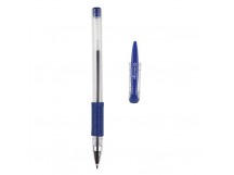 Ручка гелевая ATTOMEX 5051306 синяя, 0,5мм, прозр.корпус с рез.держ., шт