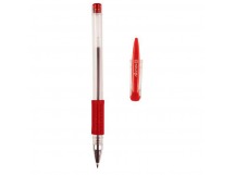 Ручка гелевая ATTOMEX 5051308 красная, 0,5мм, прозр.корпус с рез.держ., шт