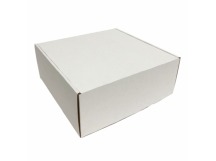 Коробка гофрокартон почтовая 250*250*100мм квад/белая складная 1/25шт