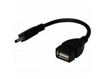 Кабель OTG - Mini usb (черный) 15 см