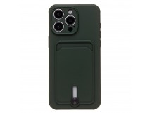 Чехол-накладка - SC304 с картхолдером для "Apple iPhone 15 Pro Max" (dark green) (228136)