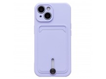 Чехол-накладка - SC304 с картхолдером для "Apple iPhone 15" (light violet) (228127)