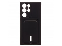 Чехол-накладка - SC304 с картхолдером для "Samsung Galaxy S23 Ultra" (black) (228149)