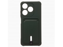 Чехол-накладка - SC304 с картхолдером для "TECNO Spark 10 4G" (dark green) (228172)