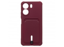 Чехол-накладка - SC304 с картхолдером для "Xiaomi Poco C65" (bordo) (225745)