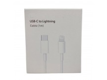 Кабель Type-C - Apple Lightning PD Оригинал 100% 1m в упаковке с Лого Белый