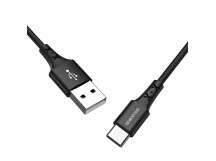 Кабель USB - Type-C BOROFONE BX20 (3A/1m/текстиль) черный