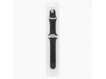Ремешок - ApW Sport Band Apple Watch 42/44/45мм силикон на кнопке (S) черный