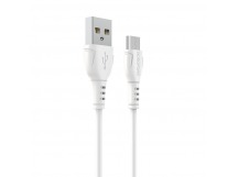 Кабель USB - micro USB Borofone BX51 (повр. уп) 100см 2,4A  (white) (229189)