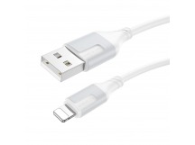 Кабель USB - Apple lightning Borofone BX101 Creator (повр. уп.) 100см 2,4A  (white) (229225)