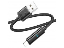 Кабель USB HOCO  (U127) Power 2.4A для iPhone Lightning 8 pin (1,2м) (черный)